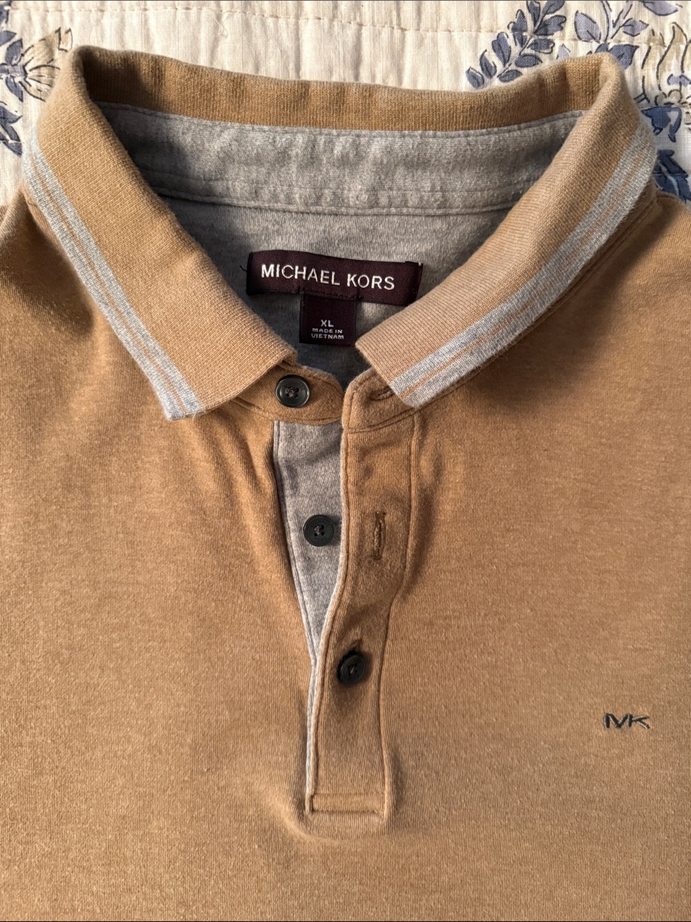 Michael Kors Men’s Tan Polo with Light Gray Trim